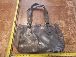 Liz Claiborne Brown Embossed Snake Print Bag Shoulder Purse #S89 - Picture 1 of 3