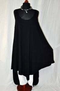 My Obsession - Lagenlook schräges Tunika-Kleid black 44,46,48,50, L,XL,XXL,XXXL - Bild 1 von 3