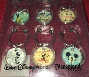  Mickey Mouse Beverage Charms Retired NIP Walt Disney World Set 6  - Picture 1 of 7