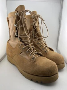 Belleville Herren Kampfstiefel 12R Hellbraun Wildleder Nylon Militär Taktisch Wasserdicht - Bild 1 von 11