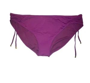 Ladies Size 24 Bikini Bottoms M&S Berry Hipster Briefs Drawstring Sides Stay New - Picture 1 of 4