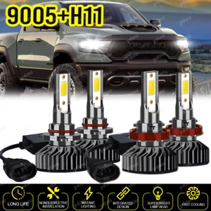 Faros LED bombillas altas/bajas para Dodge Ram 1500 2500 3500 2012-2018 combo 9005 H11 - Imagen 1 de 13