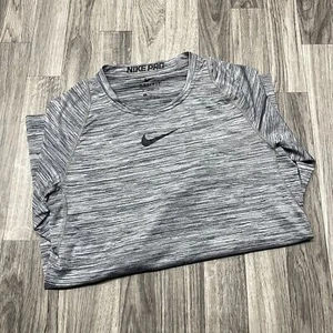 NIKE PRO Cuello Redondo Dri-Fit Ajustado Gris Pullover Camisas para Correr Para Hombre Talla Pequeña - Imagen 1 de 7
