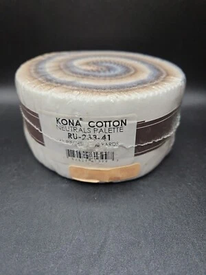 Kona Cotton Solid Neutrals Palette Jelly Roll  *NEW* - Image 1 of 4
