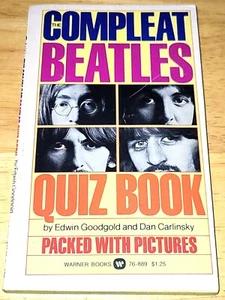 The Compleat Beatles Quiz Book Warner Bros. Paperback 1975 VG TO FINE - Picture 1 of 3