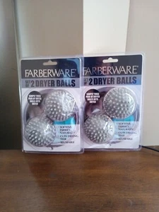 Farberware 4 Dryer Balls 2" Reusable Gray Fabric Softener for Washing Machine - Picture 1 of 1