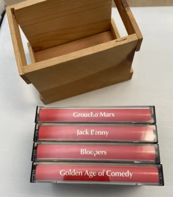 Radio's Greatest Comedies: 4 Tape Set In Wooden Box Marx Benny Golden Age Comedy - Image 1 of 4