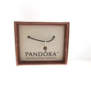 Authentic Pandora Sterling Silver Charm Red Crystal NIB - Picture 1 of 3
