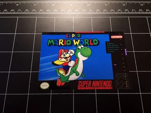 Super Mario World SNES box art retro video game vinyl decal sticker nintendo 90s - Picture 1 of 1
