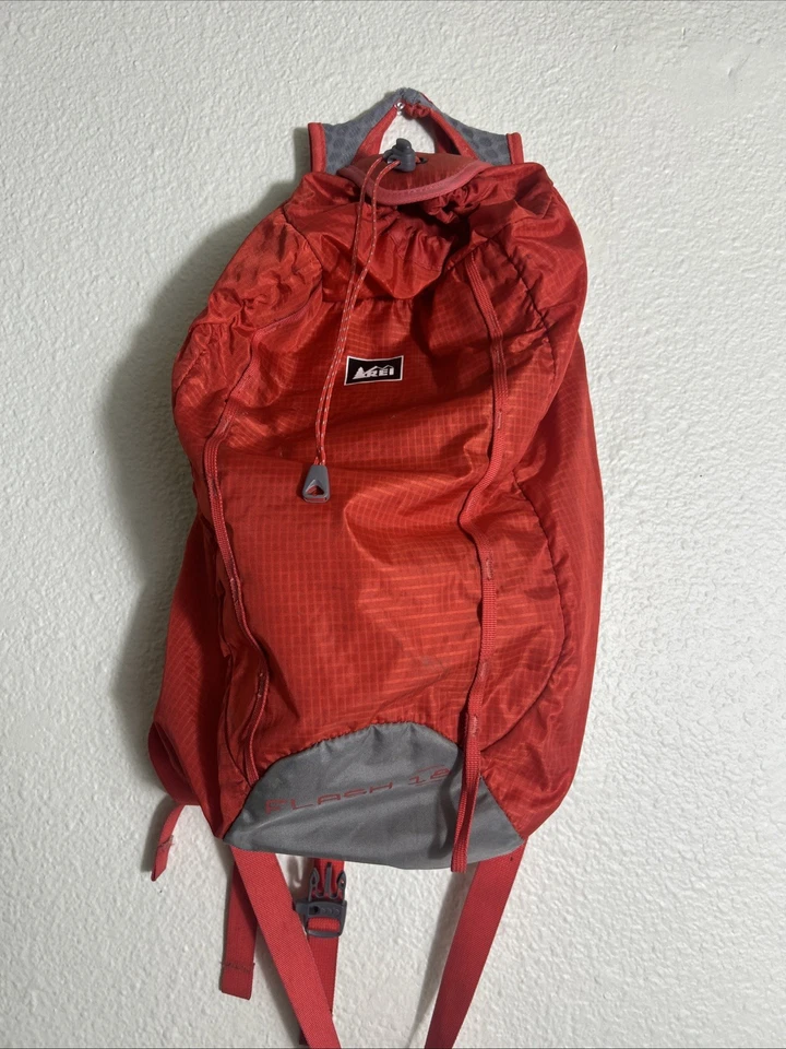 REI Flash 18 Pack Orange/ Grey Packable Daypack Ultralight Travel Backpack - Image 1 of 4