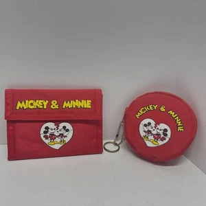 VTG Mickey And Minnie Wallet And Change Purse - Picture 1 of 8