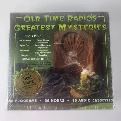 Old Time Radios Greatest Mysteries Audio Book 60 Programs 20 Cassettes Tape New - Image 1 of 4