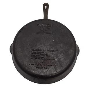 Wagner Gusseisen Kochgeschirr Pfanne 1891 Original Fettfrei Friteuse 11 3/8" USA  - Bild 1 von 7