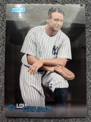 2023 TOPPS STADIUM CLUB LOU GEHRIG BLUE FOIL PARALLEL#123#D13/50 - Image 1 of 2