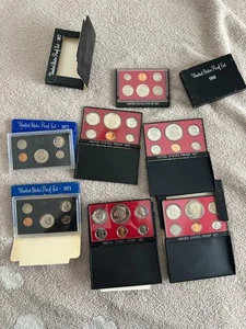 1971 US Mint Proof set. 1972,1973,1974,1975,1977,1980 (7 set) - Picture 1 of 5