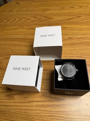 NINE WEST Bold Jasper Men's Watch  Genuine Leather Water Resistant NEW  - Image 1 of 4