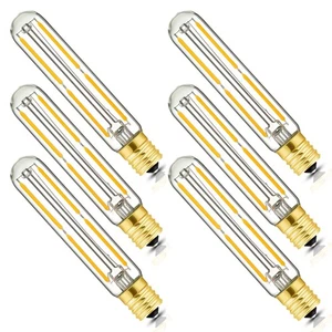 E17 T6.5 LED Tubular Filament Bulb,Dimmable 4W Led Tube Bulbs, 500lm, 2700K W... - Picture 1 of 7