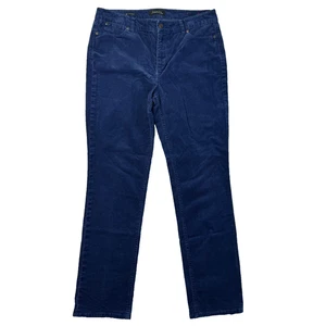 Talbots Hose Damen 10 blau gerade Cord makellos fünf Taschen klassisch - Bild 1 von 13