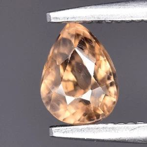 💎 Zircone Champagne Naturale 0,78ct 5,3x4mm VS Pera - Non Riscaldato, Pietra Preziosa Africa - Foto 1 di 4