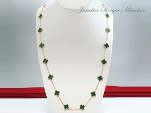 Van Cleef & Arpels Collier Vintage Alhambra Gelbgold 750 Malachit 2017 VCARL8810 - Bild 1 von 7