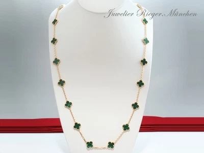 Van Cleef & Arpels Collier Vintage Alhambra Gelbgold 750 Malachit 2017 VCARL8810 - Bild 1 von 4