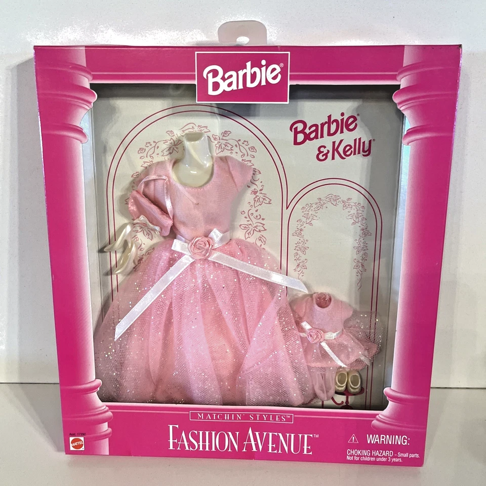 1996 Barbie & Kelly Fashion Avenue Matchin Styles MIB Doll Clothes 17292 Mattel