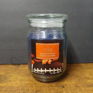 Ashland FLANNEL & FOOTBALL 17oz Scented Fall Candle, Blue - Picture 1 of 6