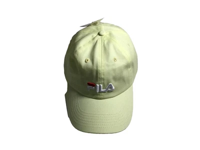 Sombrero para mujer FILA amarillo con logotipo correa ajustable NUEVO Foto 1 de 4