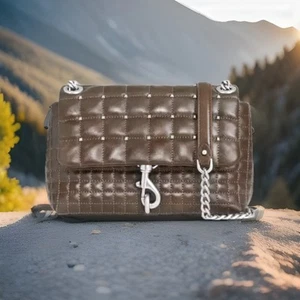 AUTH NWT $298 Rebecca Minkoff Edie Crystal Embellished Leather Crossbody Bag - Picture 1 of 14