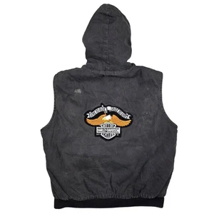 Polar King Vest Mens XL Harley Davidson Patch Punk Grunge Biker Motorcycle Work - Picture 1 of 9