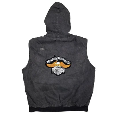 Polar King Vest Mens XL Harley Davidson Patch Punk Grunge Biker Motorcycle Work - Image 1 of 4