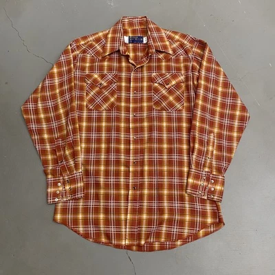 Camisa Western a Cuadros Panhandle Perlas Años 80 Hecha en EE. UU. Foto 1 de 4