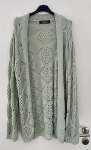 Primark Strickjacke + Gr. M + wie Neu + blasses Grün + Grobstrick - Bild 1 von 1