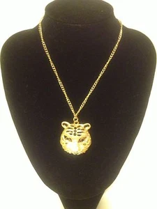 Tiger Head Sweater Gold Necklace - Picture 1 of 8