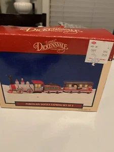 Lemax 1994 Santa’s Express Set Of 3 Porcelain Train - Picture 1 of 6