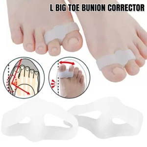 2x Toe Big Bunion Corrector Separator Gel Straightener Valgus Hallux Foot Pair - Picture 1 of 12