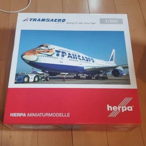 Herpa Wings Transaero Airlines Boeing747-400Stoßdämpfer 1/200 - Bild 1 von 8