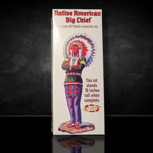 Native American Big Chief Plastic Model Kit - 1/8 Scale Assembly Atlantis NIB - Picture 1 of 3