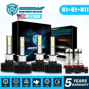 For Honda CR-V 2005 2006 CRV Combo LED Headlight High Low Beam + Fog Lamp 6000K - Foto 1 di 12