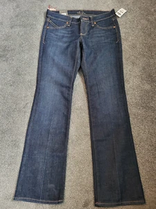 Women's Old Navy Diva Low Rise Bootcut Dark Wash Stretch Blue Jeans Size 2 S - Picture 1 of 5
