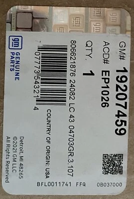 BRAND NEW GENUINE GM FUEL TANK SENDING UNIT EP1026,19207459,CHEV,SATURN,PONTIAC, - Image 1 of 4