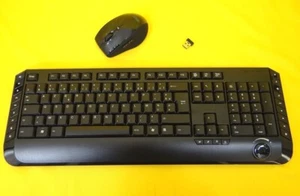 Design Funktastatur+Funkmaus/Reichweite  5 m und USB-Empfänger/2,4 GHz/AZERTY  - Bild 1 von 4