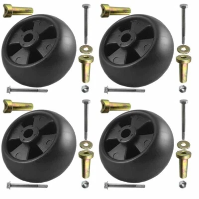 PARTS 4 OUTDOOR 4Pk Deck Wheel 6Pc Kit for John Deere AM133602 AM116299 M111489 GX355 LT180