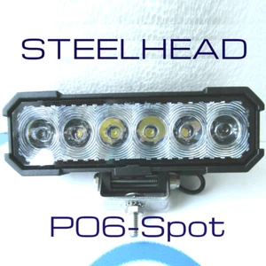 TecNiq SteelHead BLACK Work Light 6 LED SPOT optic Heavy Duty Lifetime Warranty - Bild 1 von 3