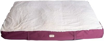 Armarkat🐾Plush pet🐾Dog🐕Bed,Waterproof💧Large,39" x 28" x 7"Off White/Burgundy - Image 1 of 4
