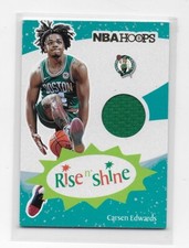 2019-20 Panini NBA Hoops Rise N Shine Memorabilia Carsen Edwards #RS-CEW Rookie