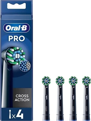 Oral-B Testine Di Ricambio Pro Cross Action Black, 4 Testine, angolate a 16° - Immagine 1 di 4