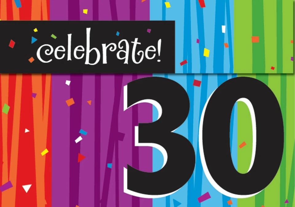 30th Birthday Party Invitations Invites Party Favor Party Decoration Supply 8ct - Image 1 of 1