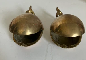 2 posacenere balena vintage ottone massiccio unico da collezione metà secolo moderno - Foto 1 di 9