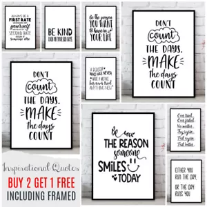 FINE ART QUALITY Inspirational Motivational Prints. Home Wall Picture Quotes - Picture 1 of 24